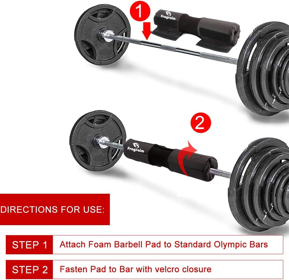 Barbell Squat Pad, Safety Bar Pad with Thick Foam and Nylon Padding - Neck & Shoulder Protective Pad Support for Squats, Lunges & Hip Thrusts - Fits Olympic Standard Weightlifting Bar